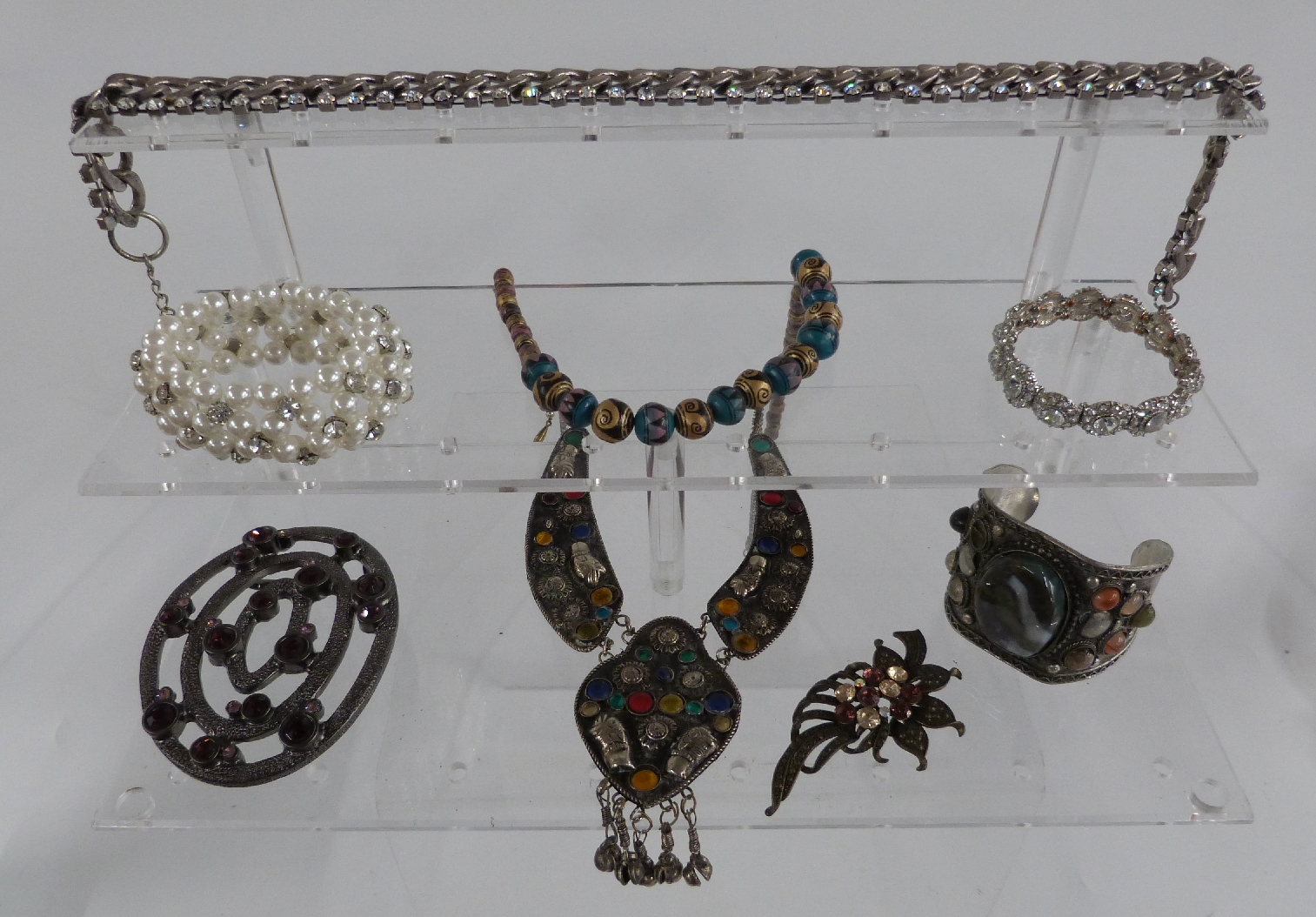 A collection of costume jewellery including beads, bangles, watches etc - Image 2 of 3