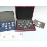 London Mint Office 1953 Coronation Majesty Year set comprising British coins and stamps, the coins