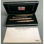 Four silver pencils including one Omas Rinascimento in original box with paperwork.
