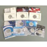 Ten Royal Mint silver 1oz Britannia coins 2003-2012