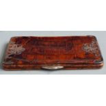 Victorian hallmarked silver mounted crocodile or alligator skin wallet, import marks for