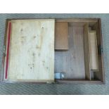 Oak writing slope and smaller oak box