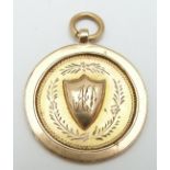 A 9ct gold fob, 5g