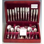 Oneida/Old Hall six place setting retro stainless steel canteen of cutlery