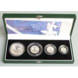 2001 Royal Mint silver proof Britannia Collection, cased with certificate