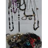 A collection of jewellery including necklaces etc