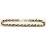 A 9ct gold rope twist bracelet, 3.6g