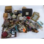 A collection of jewellery including earrings, bangles, brooches, necklaces etc