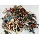 A large collection of costume jewellery