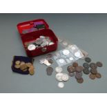 Quantity coins and tokens including Gloucester, George III and later, some silver content
