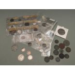 A coin collection to include Roman, Charles I, Charles II, Elizabeth I, William III, George II,