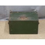 Small steel safe/strong box by John Tannis (no lock) W31xD26xH46cm