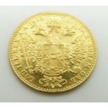 1915 Austrian gold Ducat coin