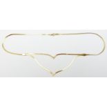 A 9ct gold ribbon necklace, 2.4g