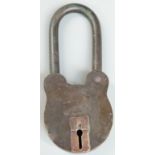 An exceptionally large Victorian padlock, 25cm