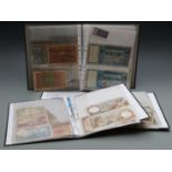 A collection of approximately 120, German banknotes, together with some USA notes, some replica