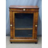 19thC inlaid walnut pier cabinet W75 x D31 x H103cm