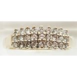A 9ct gold ring set with diamonds, 3.6g, size O