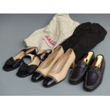 Three pairs of vintage Ferragamo ladies shoes