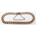 A 9ct rose gold curb link bracelet, 7.3g