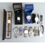 Eleven various wristwatches including Sekonda, Lorus, Beverly Hills etc, some in original boxes.