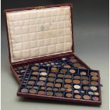 A cased amateur coin collection, world and UK, including a couple of Roman examples but largely