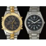 Two gentleman's wristwatches comprising an Accurist Sport Alarm Chronograph ref. SR927W with black