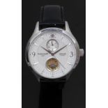 Thomas Earnshaw gentleman's automatic wristwatch ref. WB132961 with visible balance wheel, white