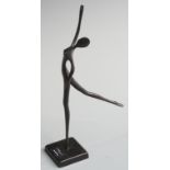 After Bodrul Khalique bronze sculpture of a lady, height 34cm