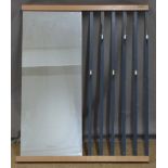 Retro hall mirror/coat rack, W77 x H92.5cm