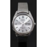 Seiko Presmatic gentleman's automatic wristwatch ref. 5106-9000 with day and date aperture, steel