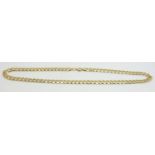A silver gilt curb link necklace