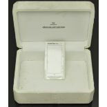 Jaeger LeCoultre wristwatch box 17x13x7cm together with an international guarantee for a