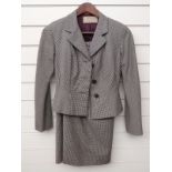 David Simmons for Liberty of London, ladies two piece suit in houndstooth pattern, size 10