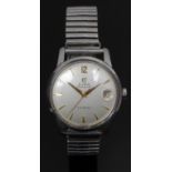 Cyma Cymaflex gentleman's automatic wristwatch ref. 2.1255.5 with date aperture, gold dauphine hands