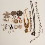 Pilgrim pendant, Miracle brooch, filigree brooch, gilt necklace etc