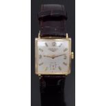 Longines 14ct gold gentleman's wristwatch ref. 2533-370 with subsidiary seconds dial, gold hands and