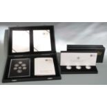 Royal Mint 30th Anniversary of the £1 coin 2013 silver proof three coin set together with a 2008