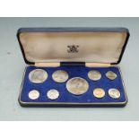 Royal Mint 1966 Bahama Islands 9 coin set 'Silver Family Collection'