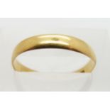 A 22ct gold wedding band/ ring, London 1887, size N, 1.5g.