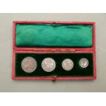 A cased set of 1902 Maundy coins