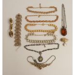 A collection of necklaces including two Jewelcraft, Miracle, Trifari etc