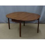 Oak drop leaf table, L115cm x W min 48 max 138 x H71cm