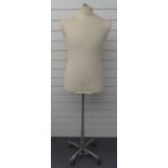 Vendome Paris adjustable tailor's dummy or mannequin on stand, 156cm tall