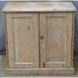 Pine two door cupboard, W77 x D45 x H75cm