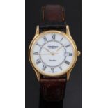 Constant gentleman's wristwatch ref. TL291 with date aperture, gold hands, black Roman numerals,