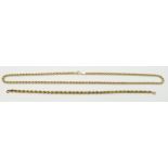 A 9ct gold rope twist necklace and bracelet, 10.2g