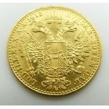 1915 Austrian gold Ducat coin