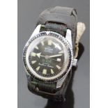 Buler Jemaflex gentleman's divers style wristwatch ref. 10068C with date aperture, luminous hands