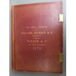 Tooled and gilt leather case titled "Balance Sheets of Naylor, Benzon & Co. London. Naylor & Co. New